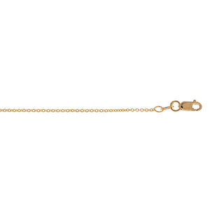 14K Yellow Gold Cable Link Pendant Chains, SOLD