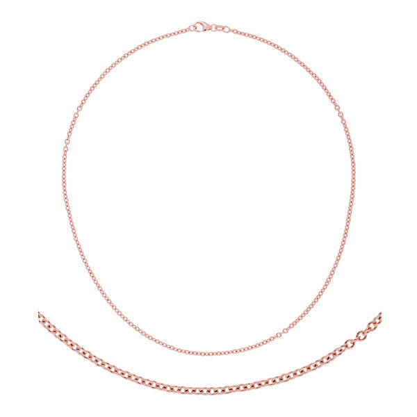 14K Rose Gold Cable Link Chain, SOLD OUT