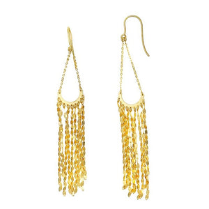 Gold Chain Tassel Earrings, SOLD