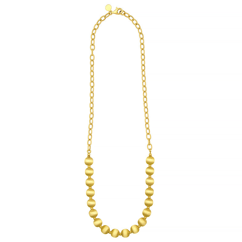 18K Gold Bead Necklace, SOLD