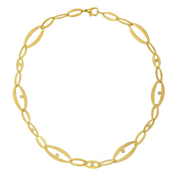Gold Chain Necklace with Diamonds, SOLD