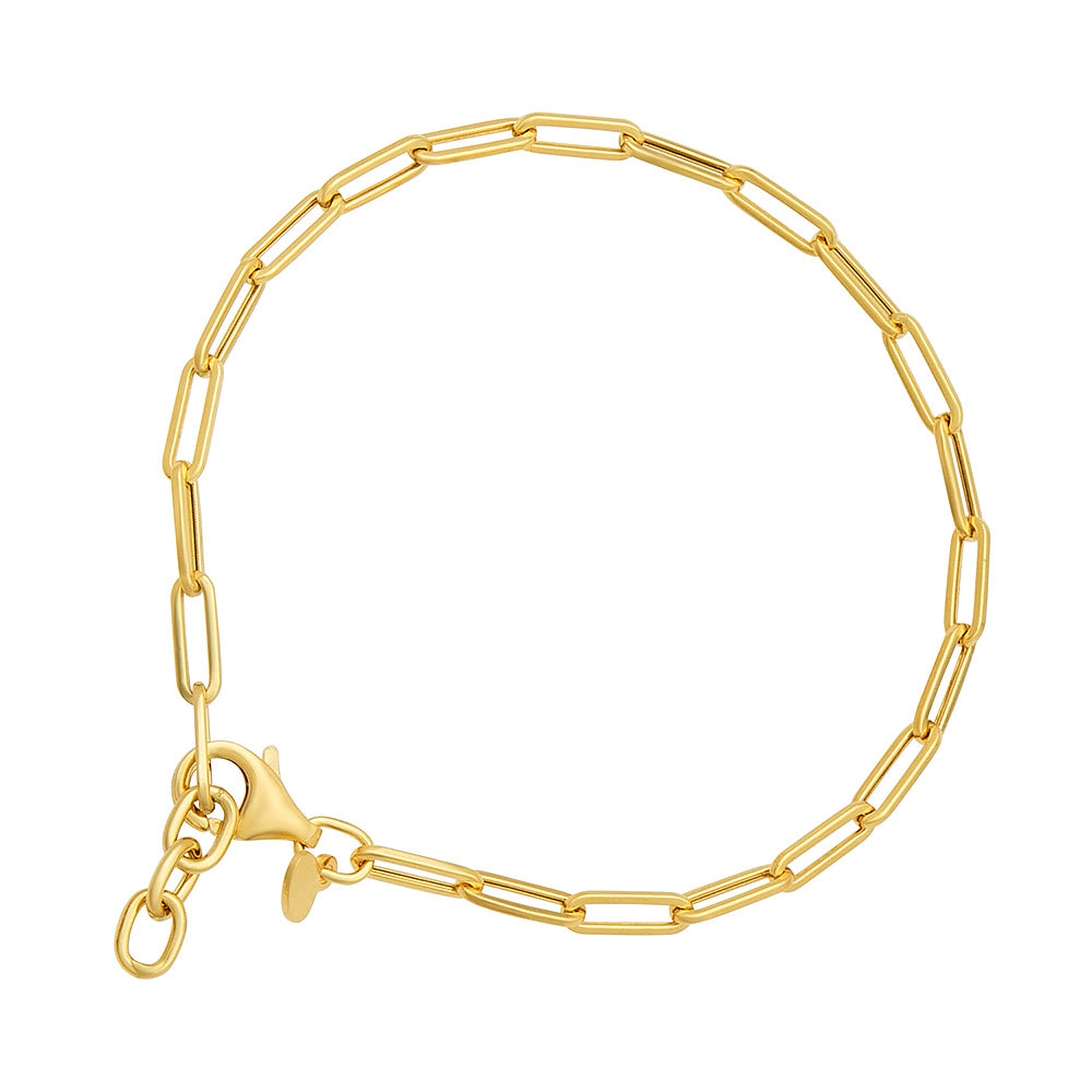 Gold Paperclip Link Bracelet, SOLD