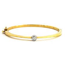 14K Gold Bangle with Diamond,SOLD