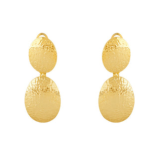 14K Hammered Gold Earrings
