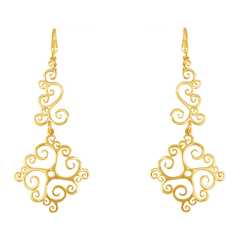 14K Gold Filigree Earrings, SOLD