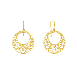 14K Yellow Gold Filigree Earrings