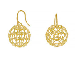 14K Gold Cutout Ball Earrings, SOLD