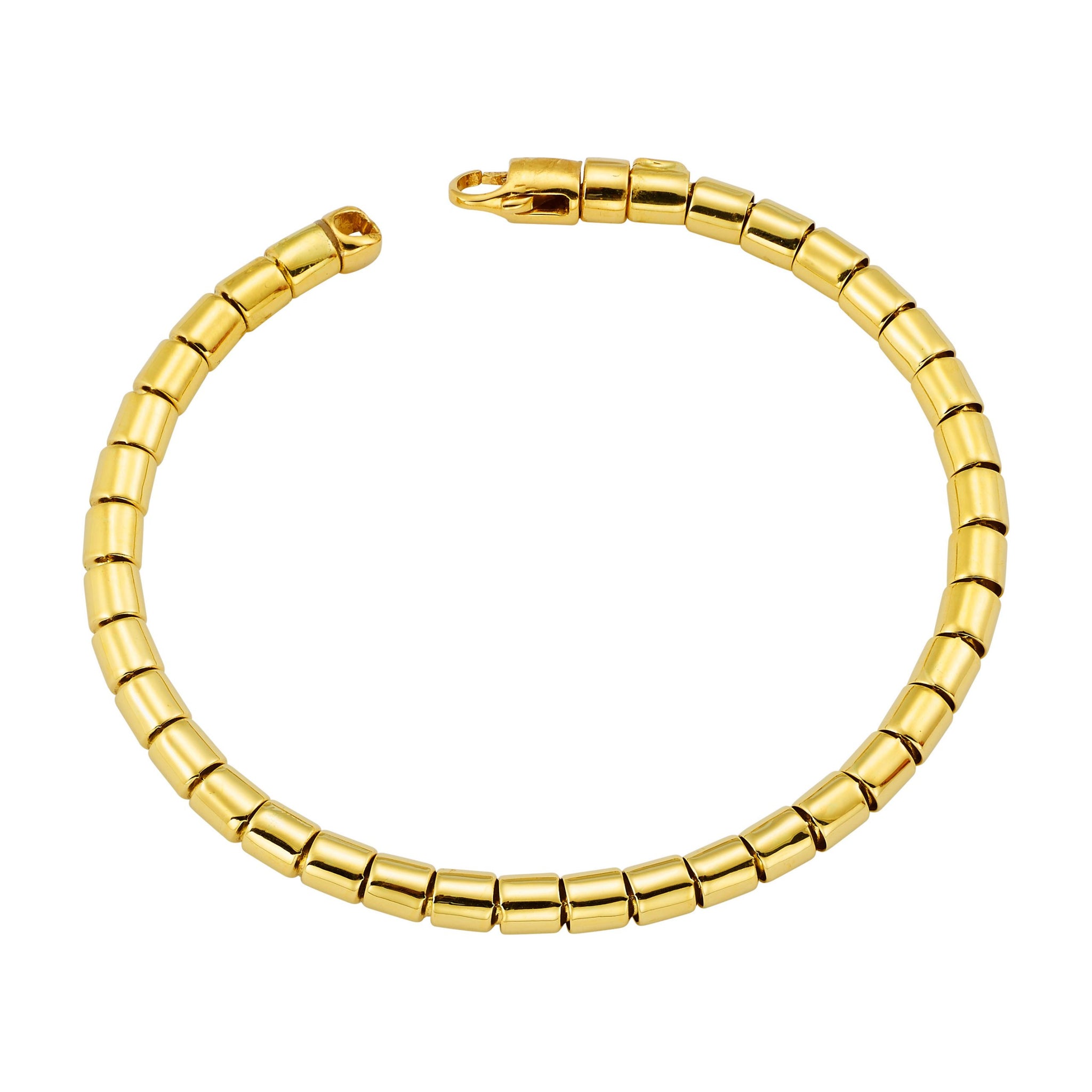 14k Gold Cylinder Stack Bracelet, SOLD