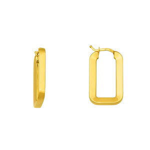 Gold Square Hoop Earrings, SOLD