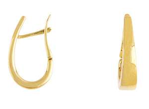 14K Gold Tapered Hoop Earrings, SOLD