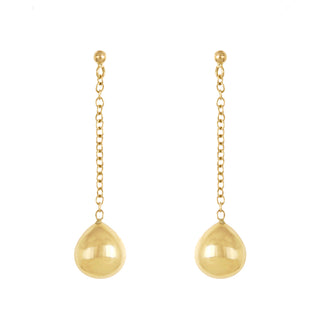 14k Yellow Gold Chain and Ball Earrings