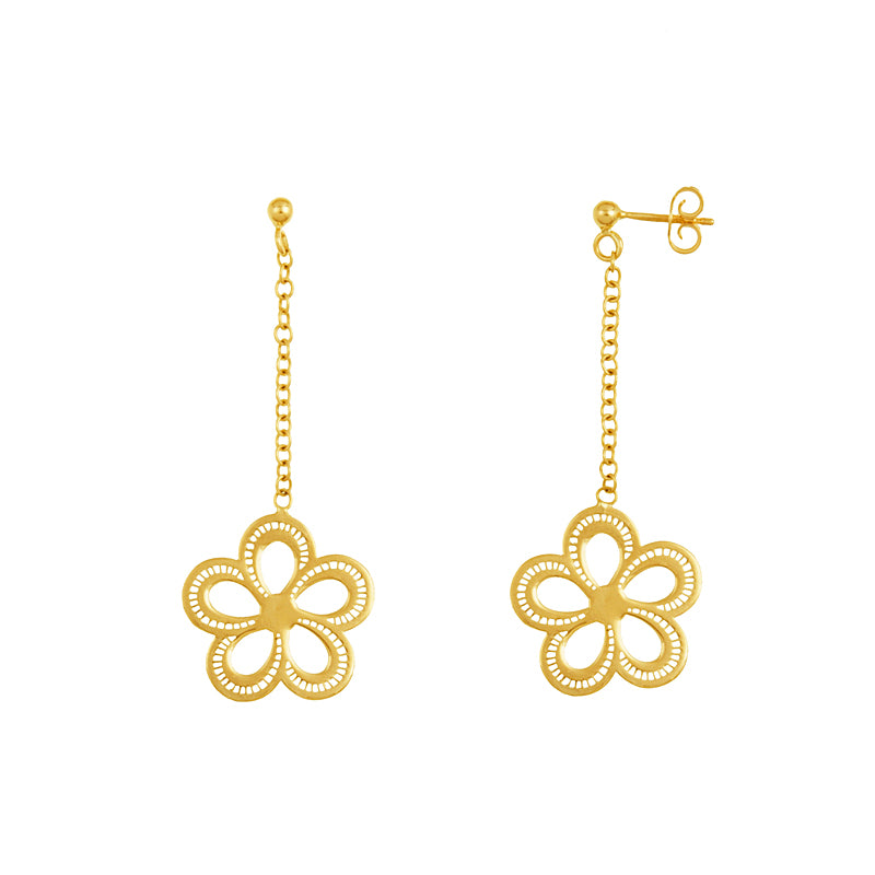 14k Gold Flower Earrings, SOLD