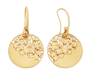Gold Flower Earrings, SOLD