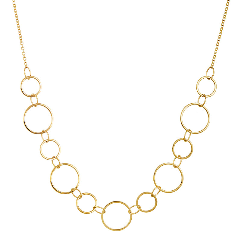 14k Gold Circle Necklace