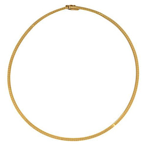 Gold Flat Omega Necklace, SOLD