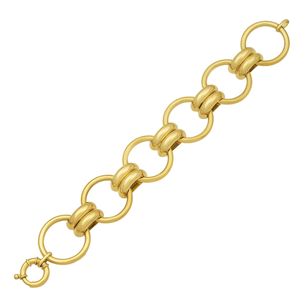 Wide Gold Link Bracelet, SOLD
