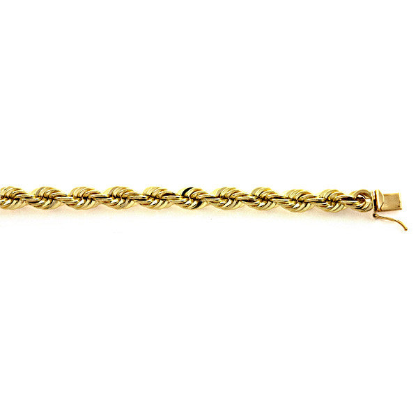 14k Solid Gold Rope 6.8mm Chain