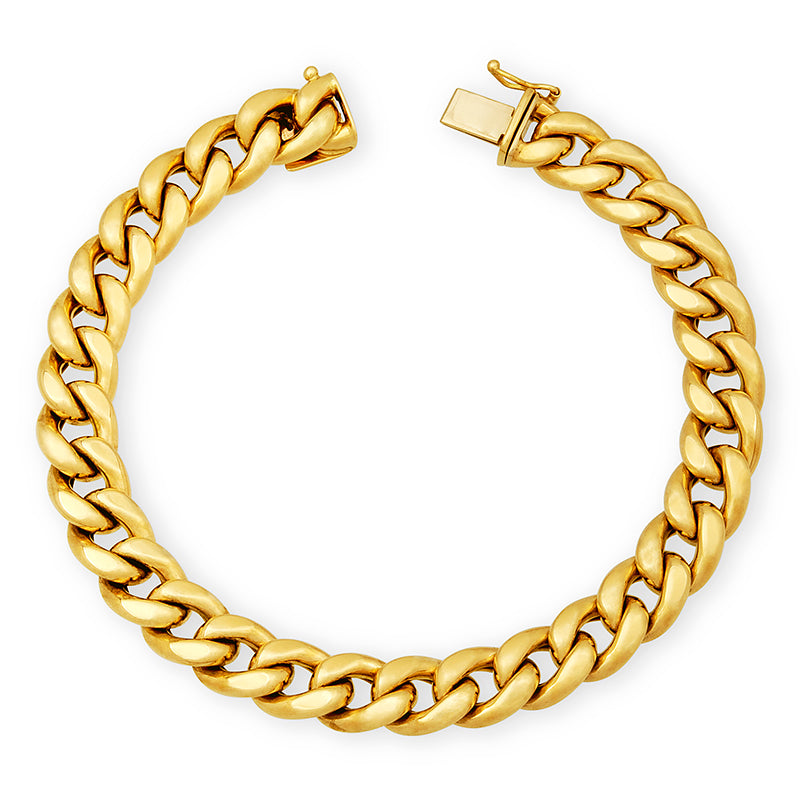 Wide Gold Curb Link Bracelet, SOLD