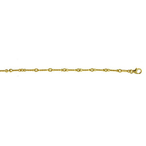 14k Yellow Gold Twisted Solid Link Chain