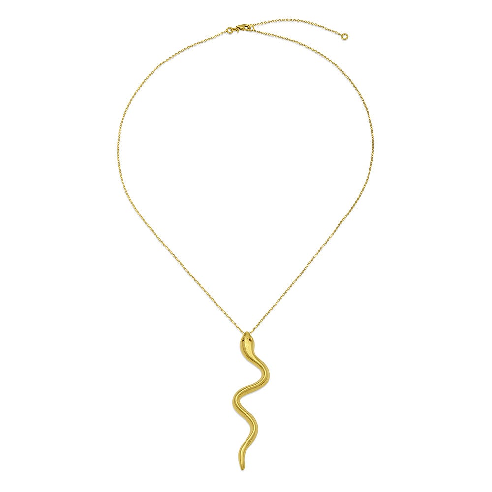Gold Snake Pendant Necklace, SOLD