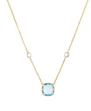 Blue Topaz and Moonstone Necklace, SALE, SOLD