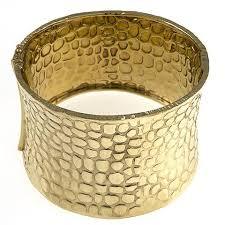 14k Gold Crocodile Patterned Bracelet,SOLD