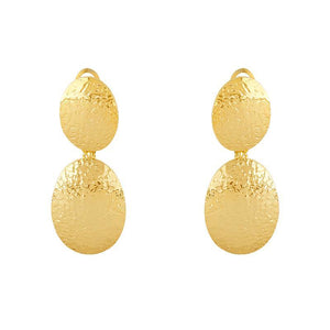 14k  Hammered Gold Earrings, SOLD