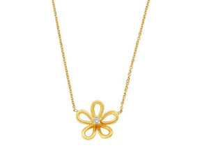 Flower Necklace with Diamond, SOLD