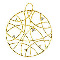 Gold and Diamond Circle Pendant