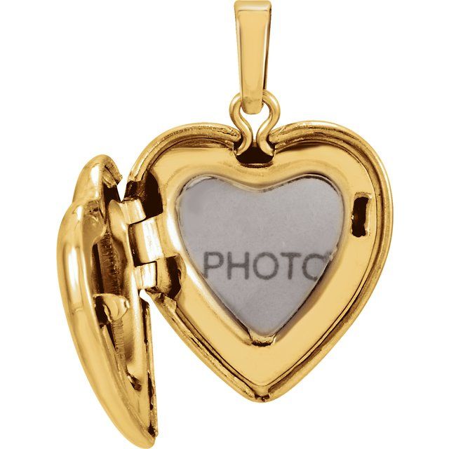 Gold Heart Locket with Diamond,SOLD