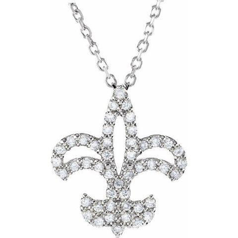 Diamond Fleur De Lis Necklace, SOLD – Deleuse Fine Jewelry