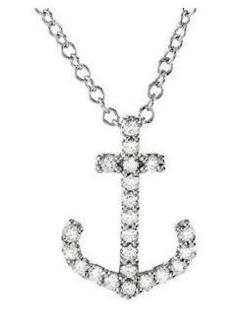 Diamond Anchor Pendant on Chain,SOLD