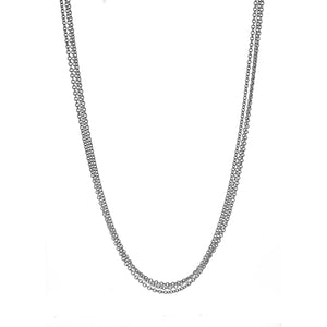 Multi-Strand White Gold Necklace, SOLD