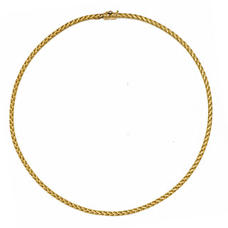 18K Yellow or White Basket-Weave Collar Necklace, SOLD OUT