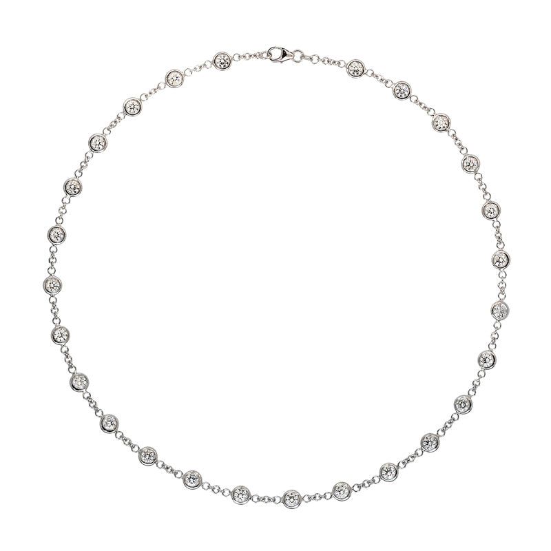 18k White Gold Diamond Necklace, 5.80 cts., SOLD