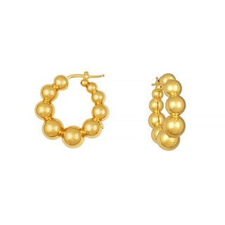 18k Gold Mod Hoop Earrings, SOLD