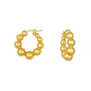 18k Gold Mod Hoop Earrings, SOLD