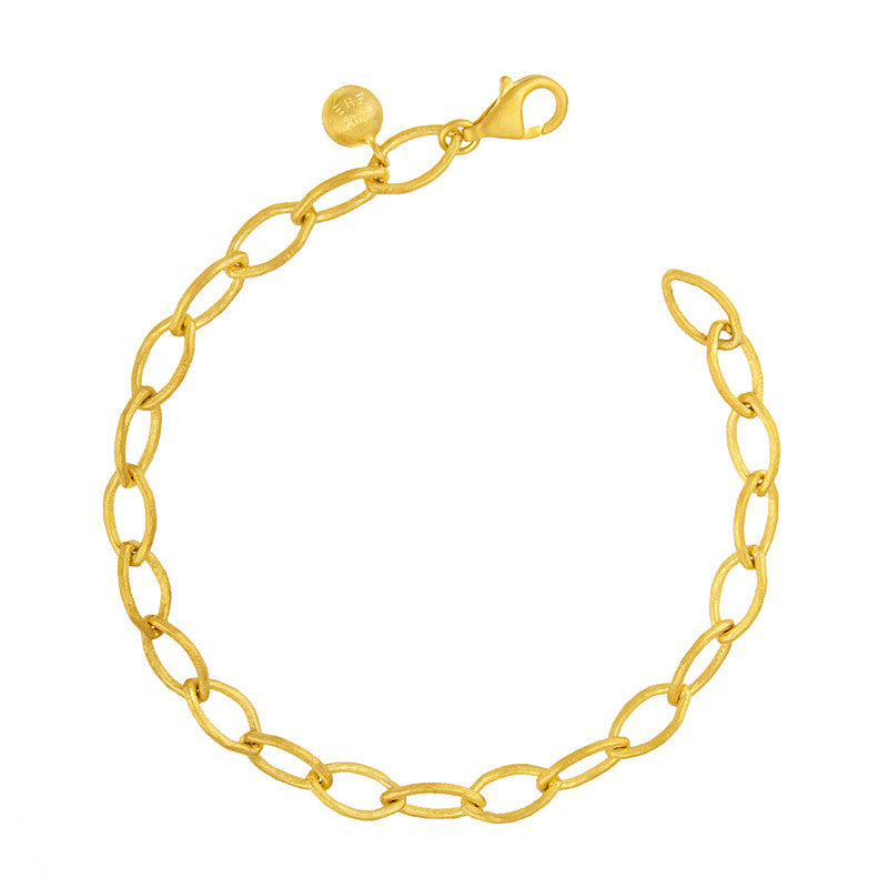 Satin Textured Yellow Gold Link Bracelet, SALE, SOLD