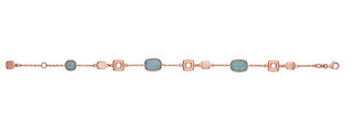 Rose Gold and Aquamarine Braclet