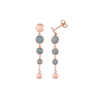 18k Rose Gold Aqua Earrings, SOLD