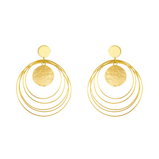 18K Hammered Gold Earrings