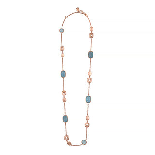 18K Rose Gold and Aquamarine Necklace, SOLD