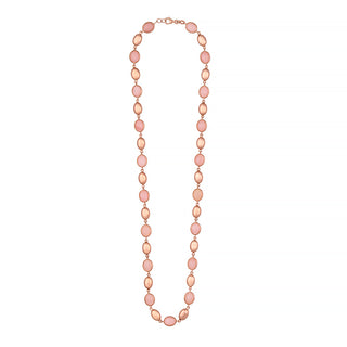 18K Rose Gold Pink Opal Necklace, SOLD