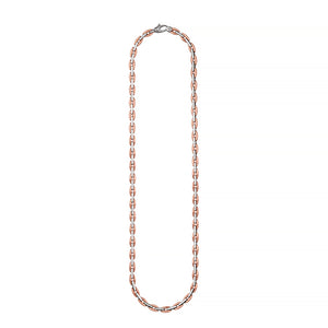 18k Rose and White Gold Chain Necklace, SOLD