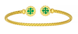 18k Gold Enameled Bracelet,SOLD