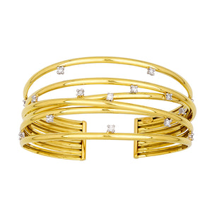 Gold Diamond Cuff Bracelet, SOLD