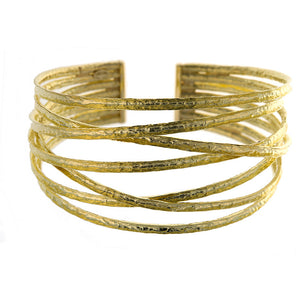 18k Hammered  Gold Cuff Bracelet, SUPER SALE, SOLD