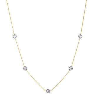 18k Gold Chain with Diamond Discs Necklace, SOLD