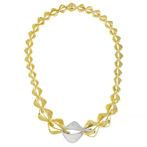Gold Necklace with Diamond Motif, SOLD