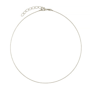 18K White Gold Cable Wire Necklace, SOLD OUT